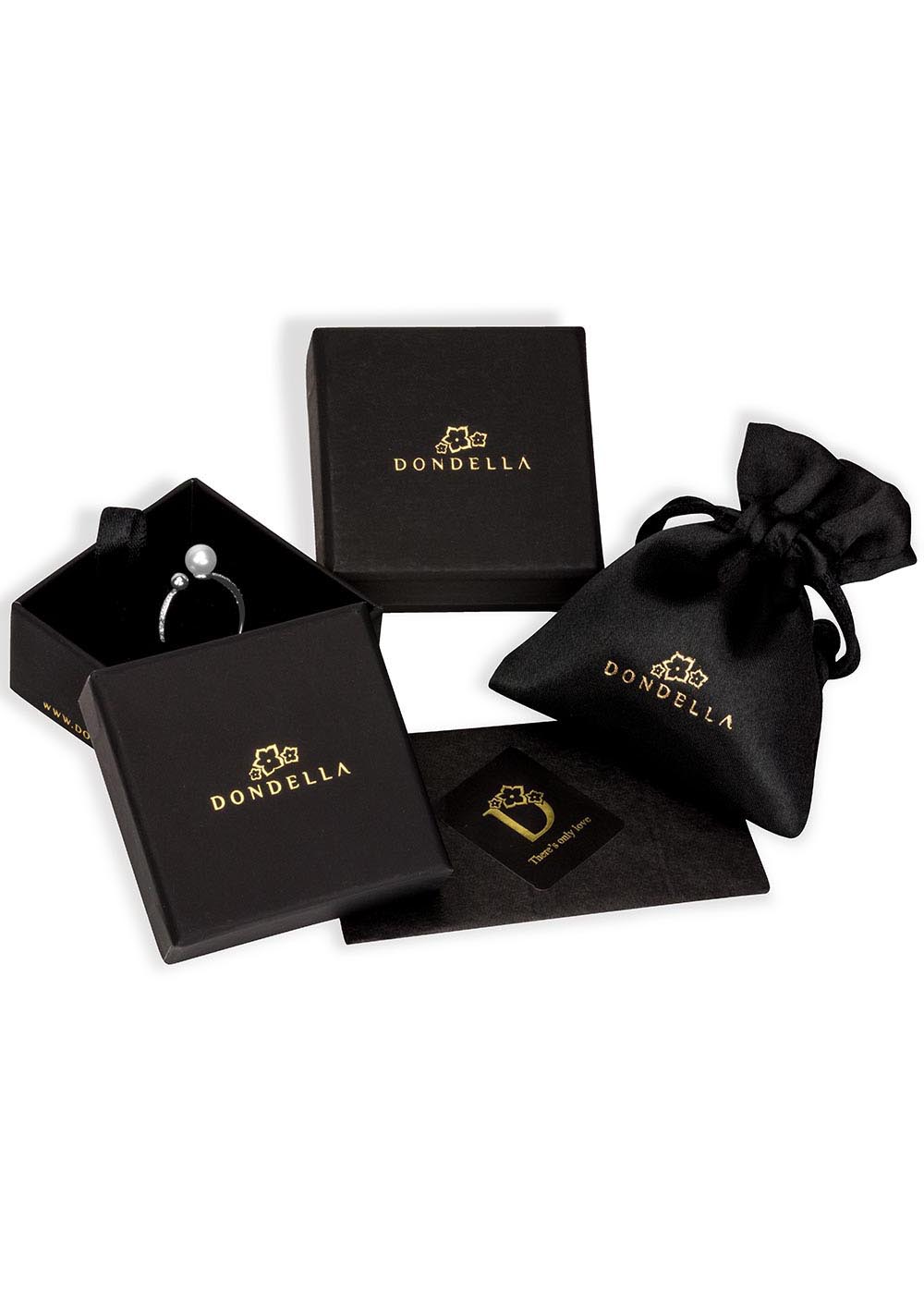 Boucles d'oreilles Dondella enfants présentées en boîte cadeau, vue produit
