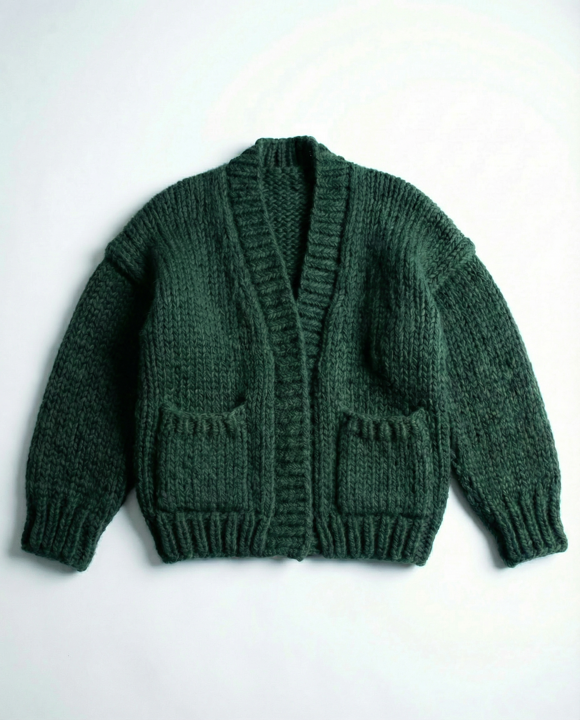 Le Cardigan N°15 vert forêt