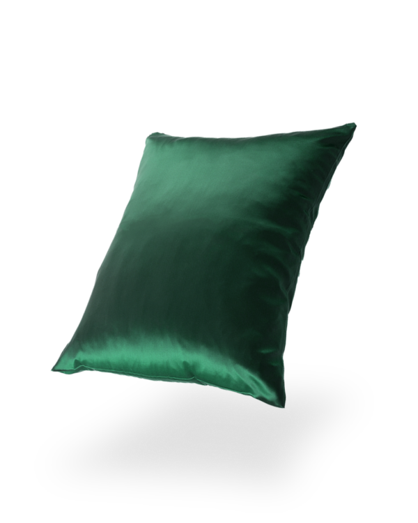 Moonsilk, taie d’oreiller en soie de mûrier 22 mommes, coloris vert