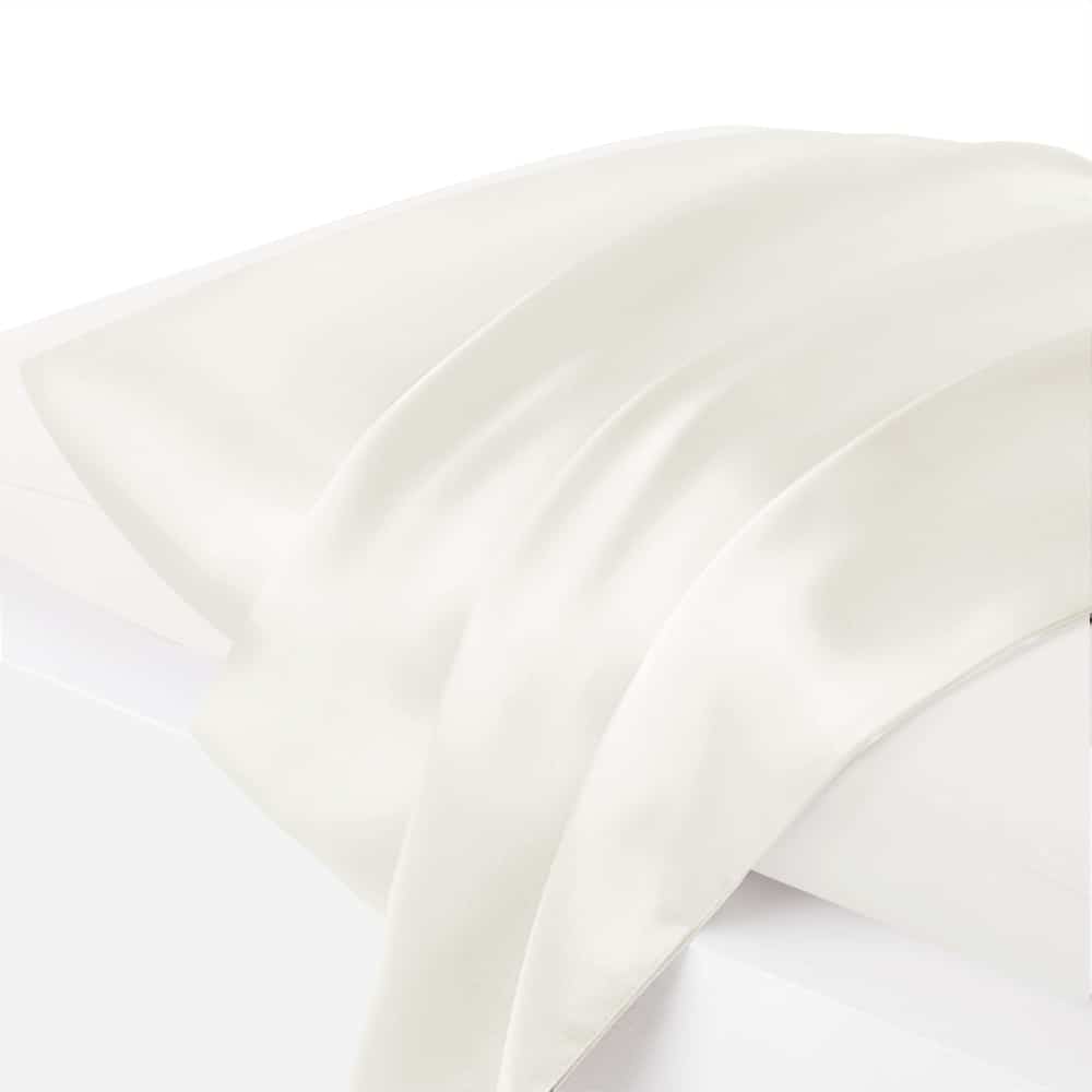 Moonsilk, taie d’oreiller en soie de mûrier 22 mommes, coloris écru