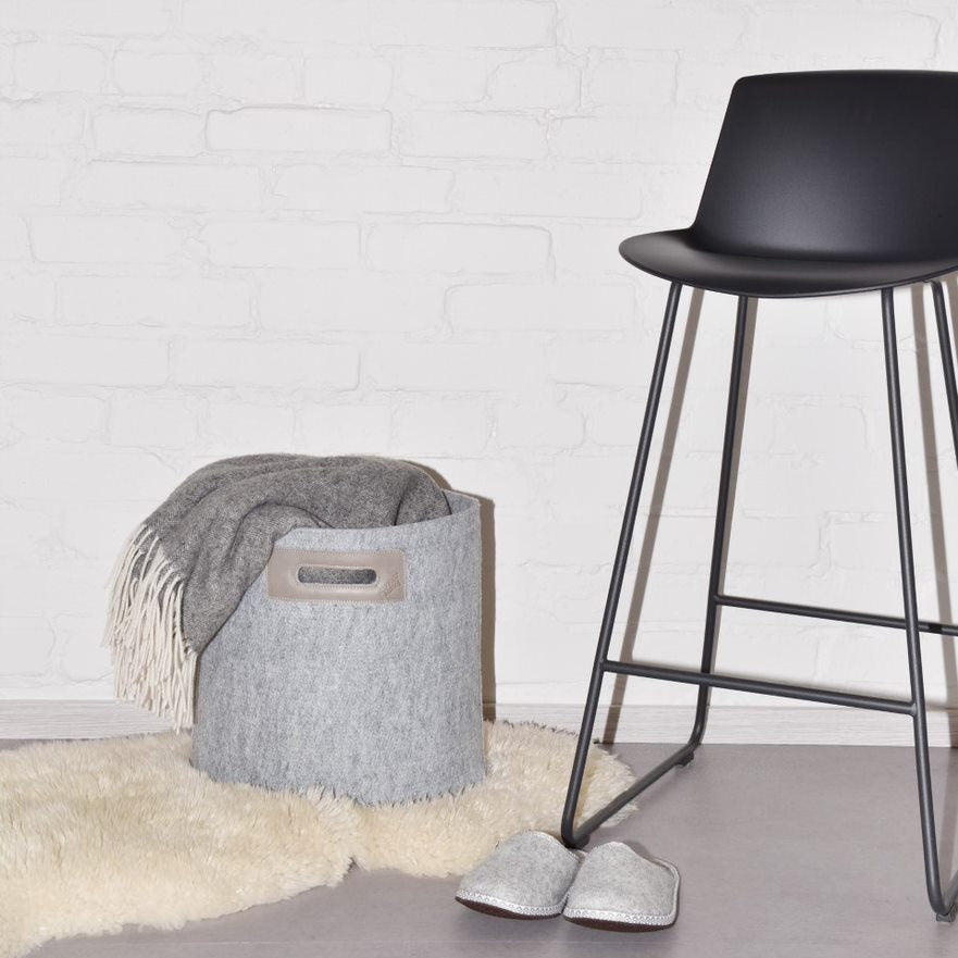 Panier en feutre bicolore gris - Omaking, 30 L, photo 1