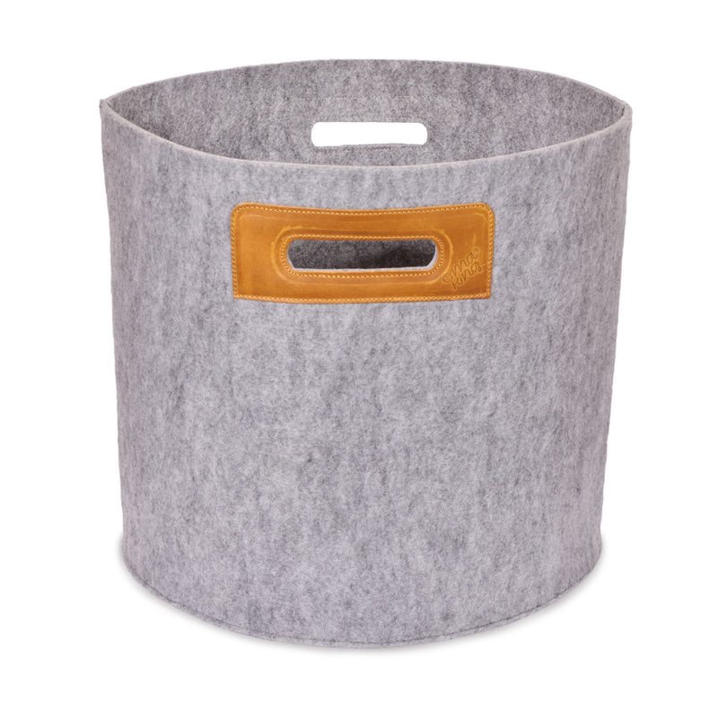 Panier en feutre gris et cognac - Omaking, 30 L, photo 1
