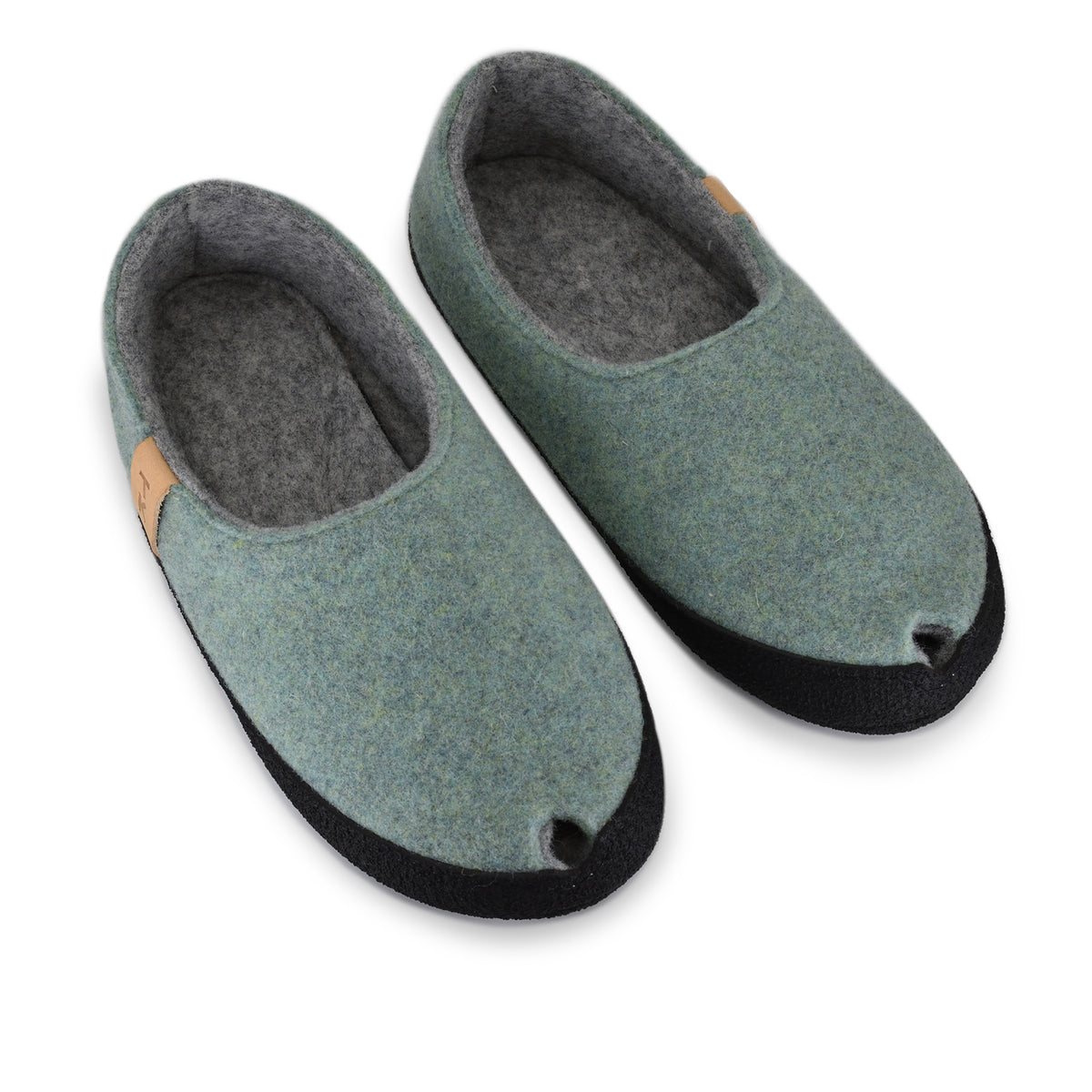 Chaussons en feutre de laine vert menthe - TOKU Budapest, photo 5