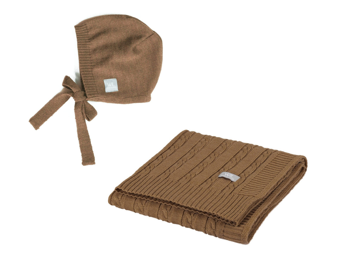 Coffret naissance HOPE, couverture et bonnet en mérinos, Wool In Love
