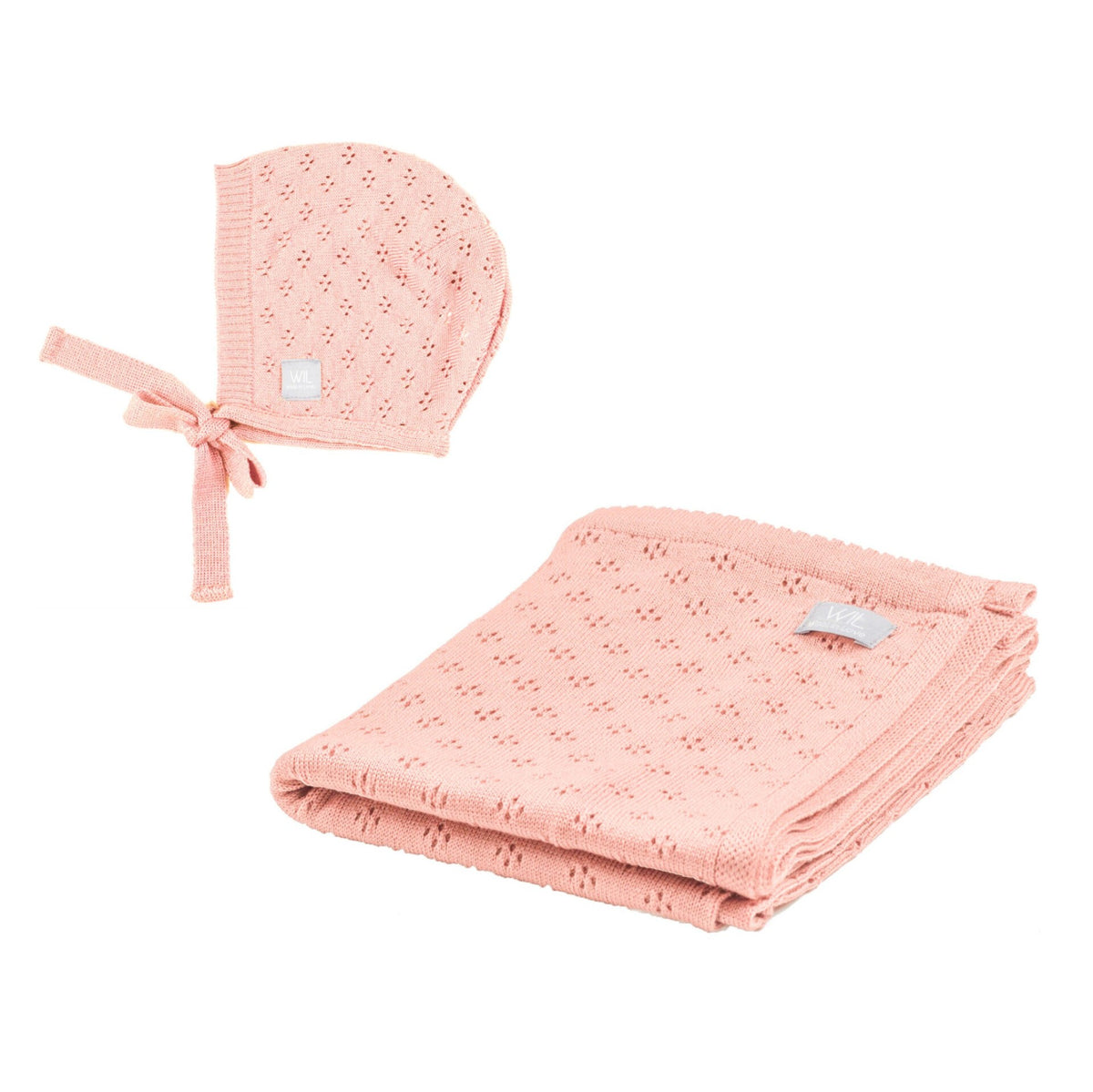 Coffret naissance LOVE, couverture et bonnet en mérinos, Wool In Love