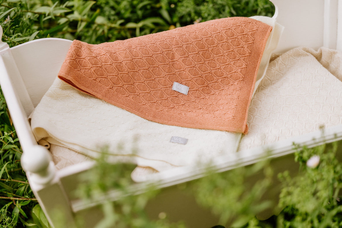 Couverture bébé en laine mérinos HAPPINESS, Wool In Love