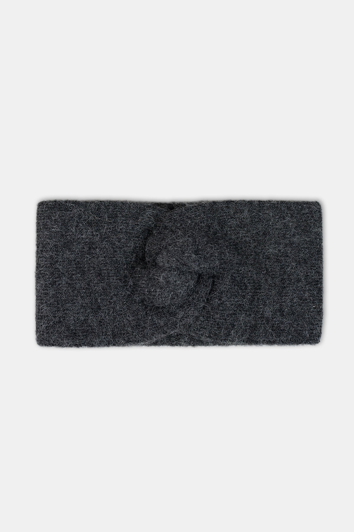 Bandeau Alpaka en laine bébé alpaga gris anthracite, vue produit