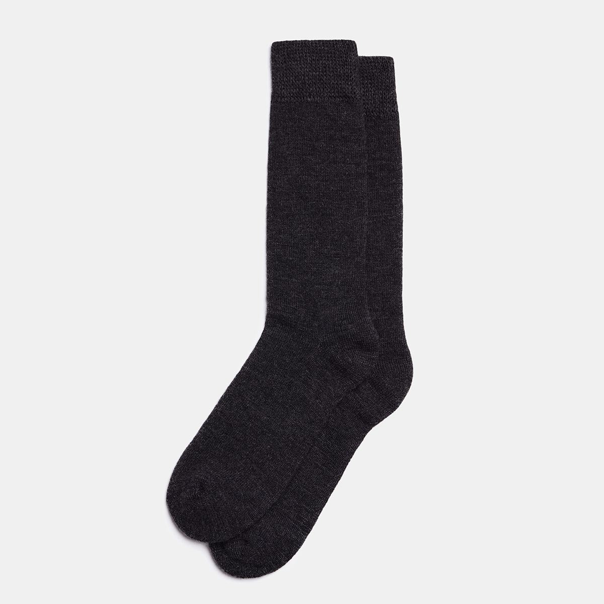 Chaussettes courtes en laine d'alpaga charbon, vue produit