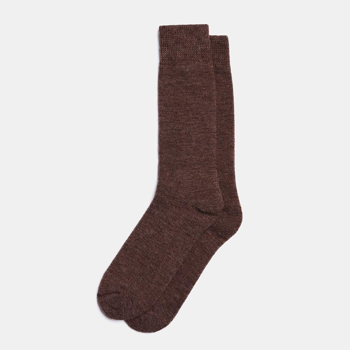 Chaussettes courtes en laine d'alpaga cacao, vue produit