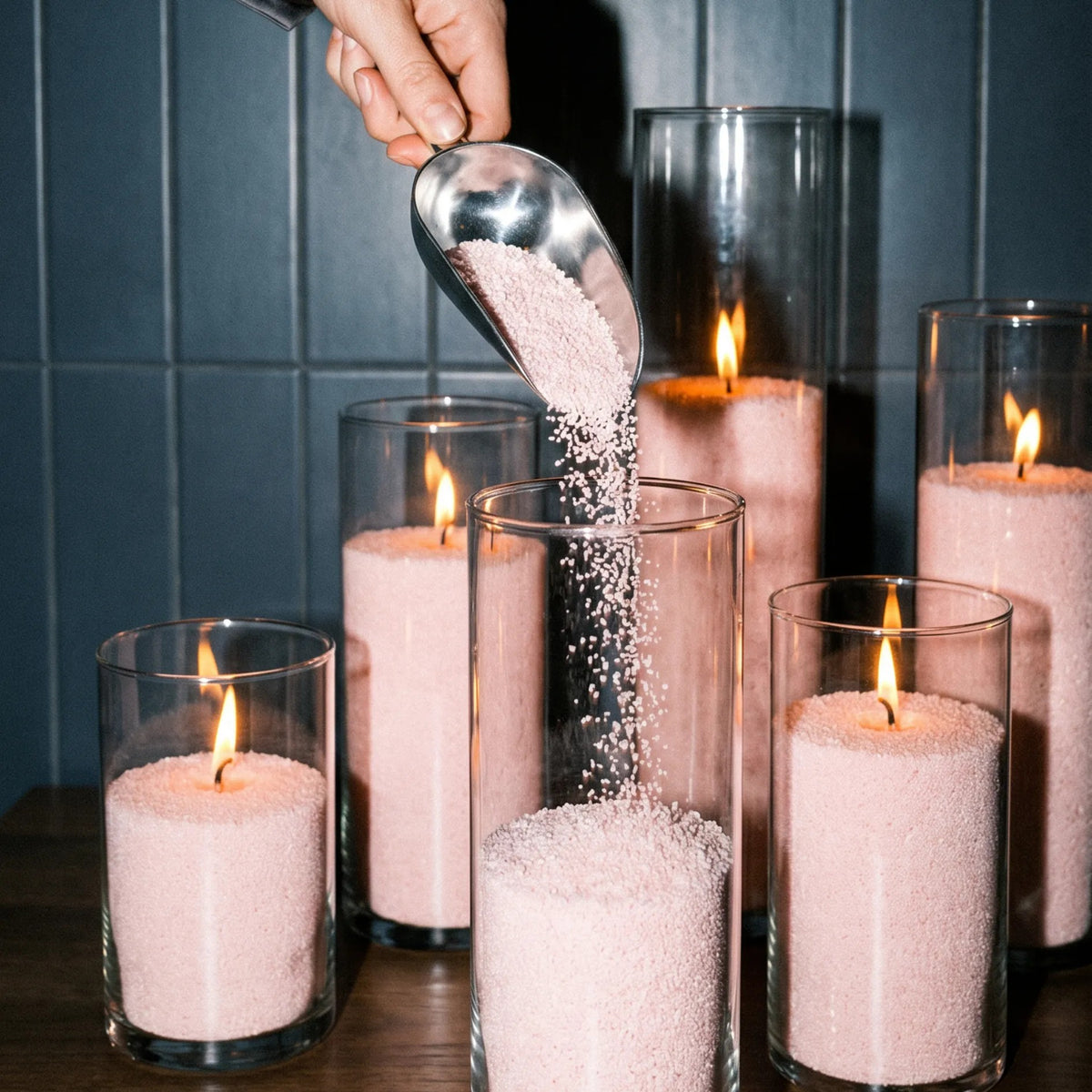 Baby Pink Unscented Candle Sand Refill, 1kg