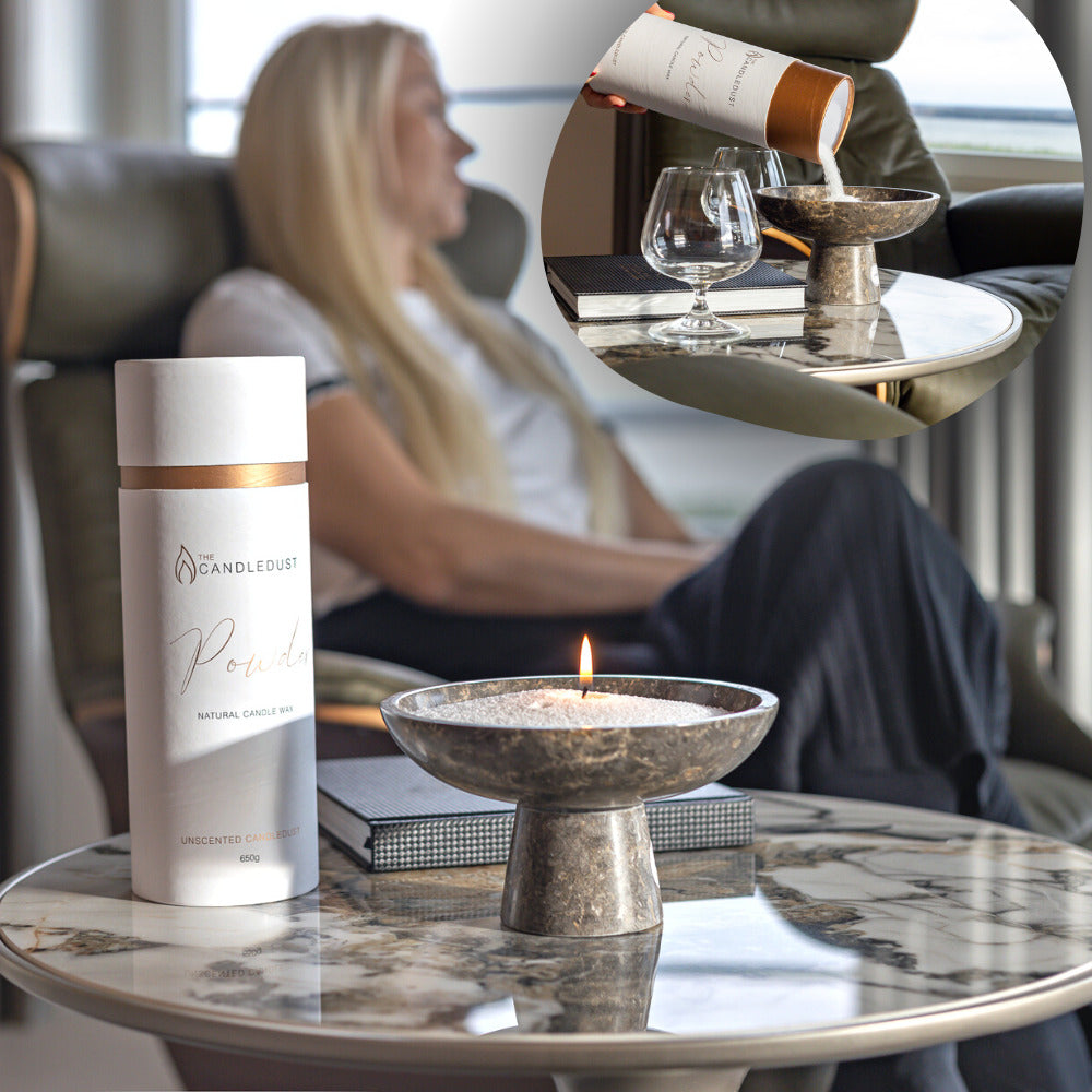 Bougie en poudre Candledust parfum Poudre de diamant, ambiance lumineuse