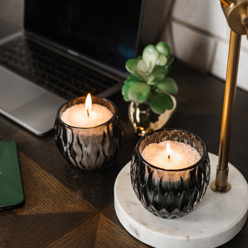 Bougie en poudre Candledust parfum Rhubarbe scintillante
