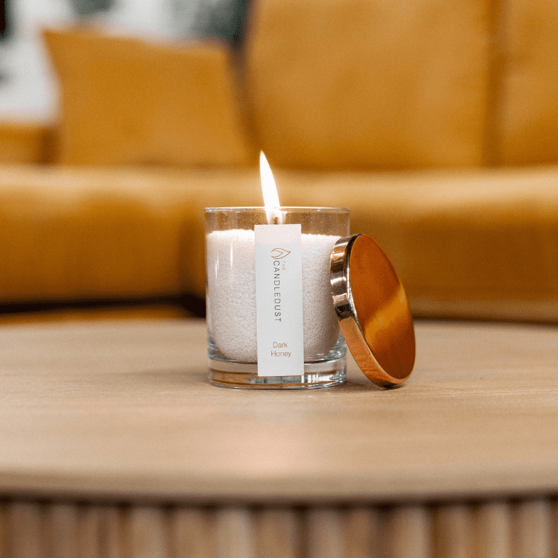 Bougie en poudre Candledust en pot de verre parfum Citronnelle Gingembre 160 g