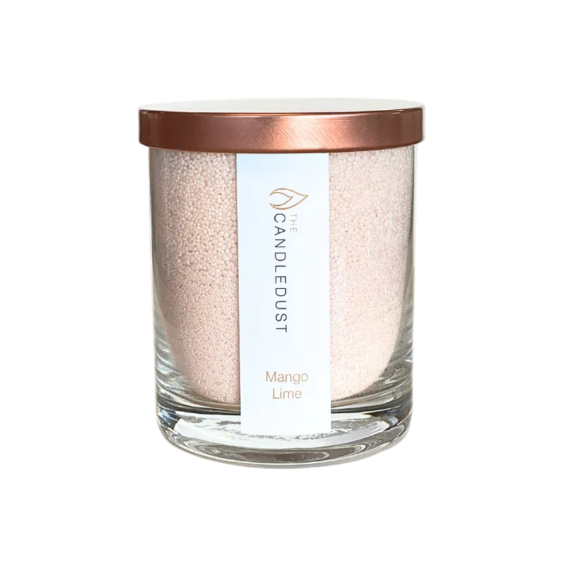 Bougie en poudre Candledust en pot de verre parfum Mangue Citron vert 160 g