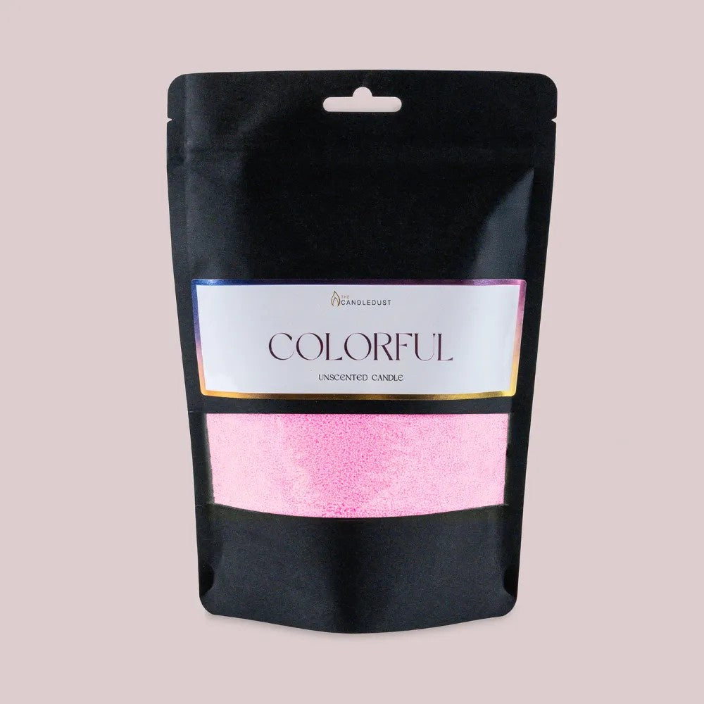 Recharge bougie en poudre Candledust sans parfum rose pastel foncé 330 grammes, vue produit