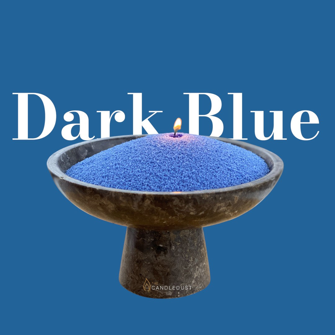 Recharge bougie en poudre Candledust sans parfum bleu foncé 330 grammes, vue produit