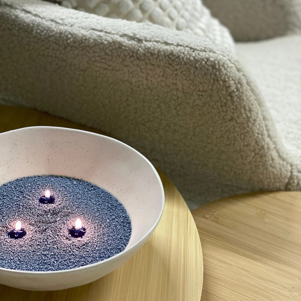 Recharge bougie en poudre Candledust sans parfum bleu foncé 330 grammes, vue alternative