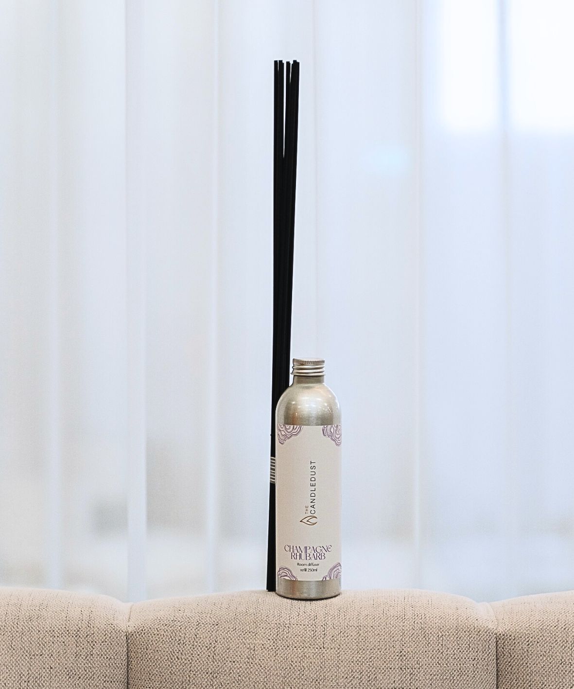 Recharge diffuseur d'ambiance Candledust 250 ml parfum rhubarbe champagne, vue finale