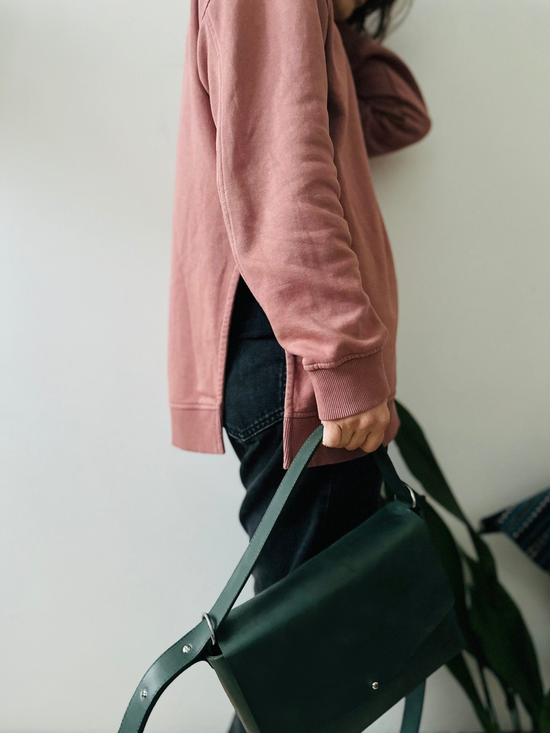 Sac bandoulière en cuir modèle KOKUKA grand format, vue horizontale