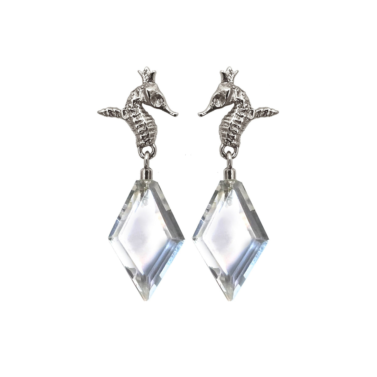 Hippo Crystal Clear Earrings