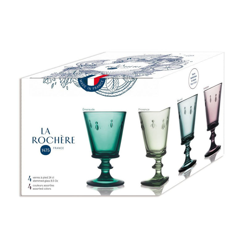 Set de 4 verres ABEILLE colorés 220 millilitres, vue alternative finale