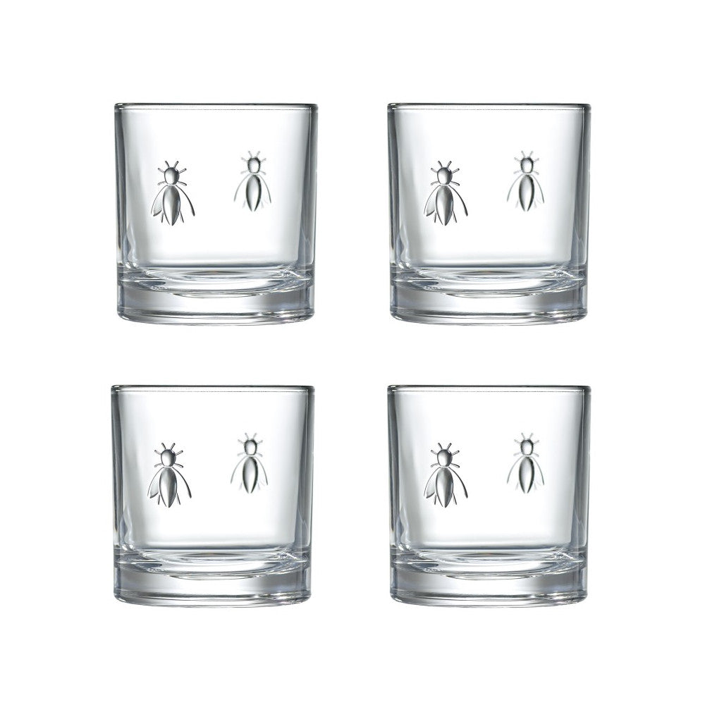 Coffret 4 verres à whisky abeille ABEILLE 250 ml, vue alternative produit