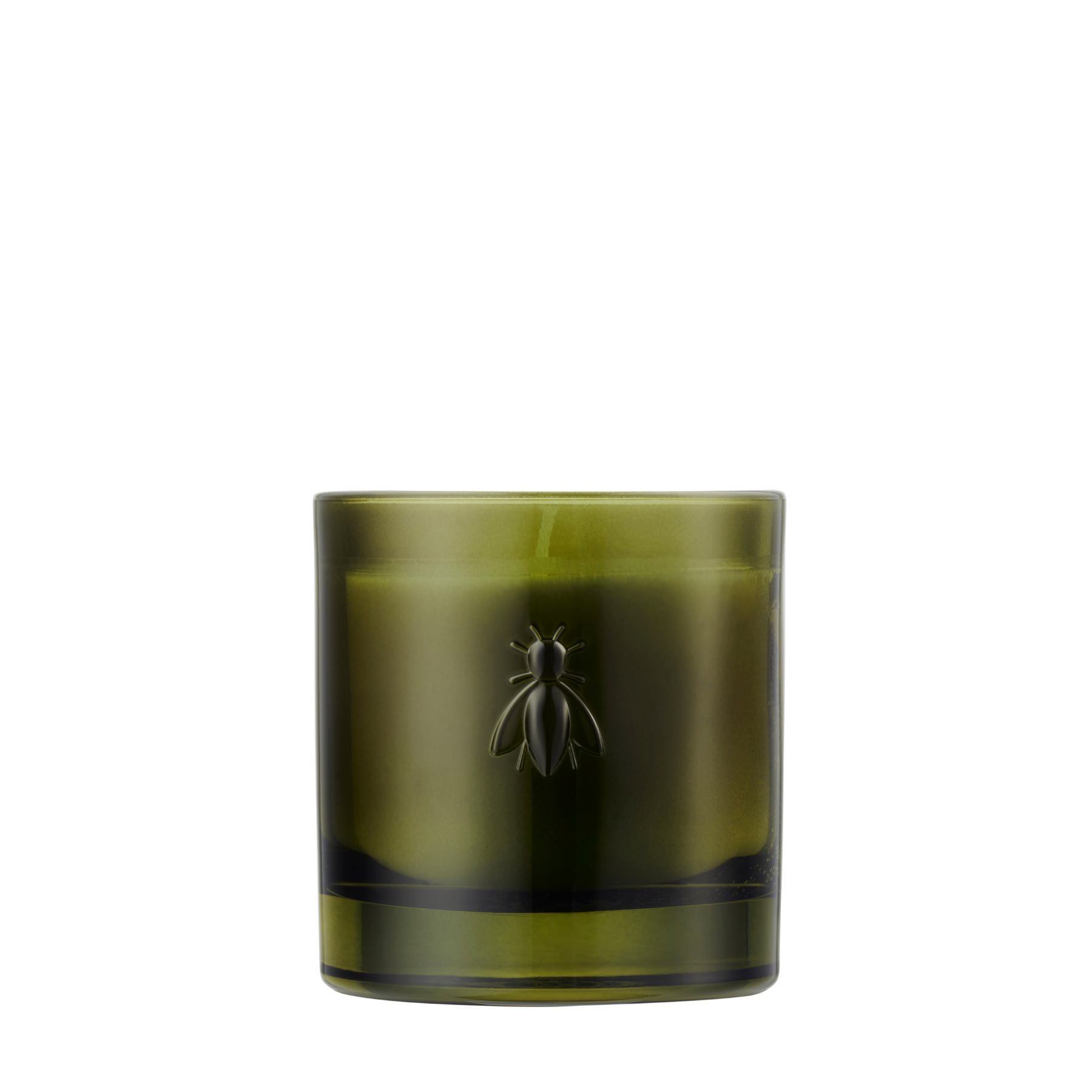Bougie parfumée à la figue Bee Candle, verre blanc brillant, étiquette sable