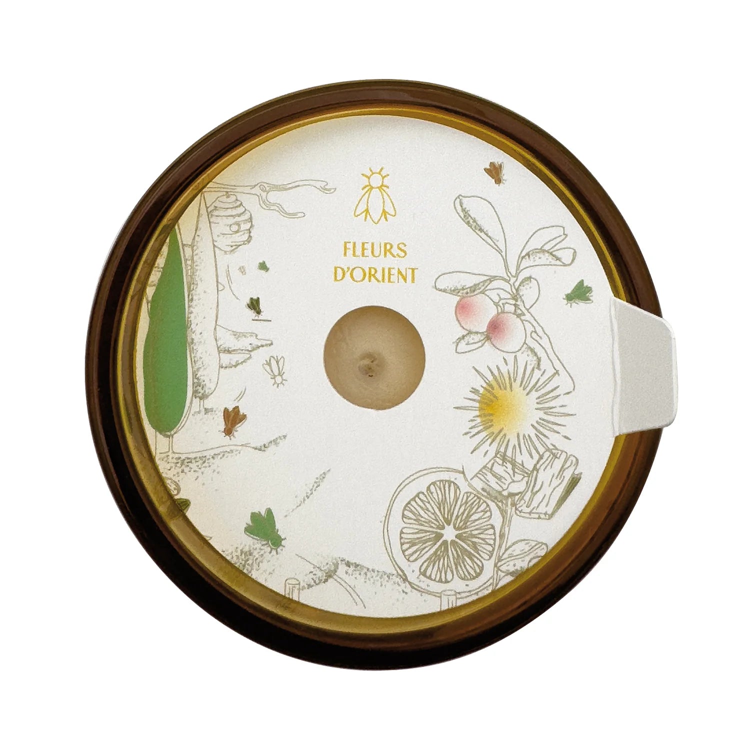 Bougie parfumée à la prune Fleur d'Orient ABEILLE 55 heures, deuxième vue