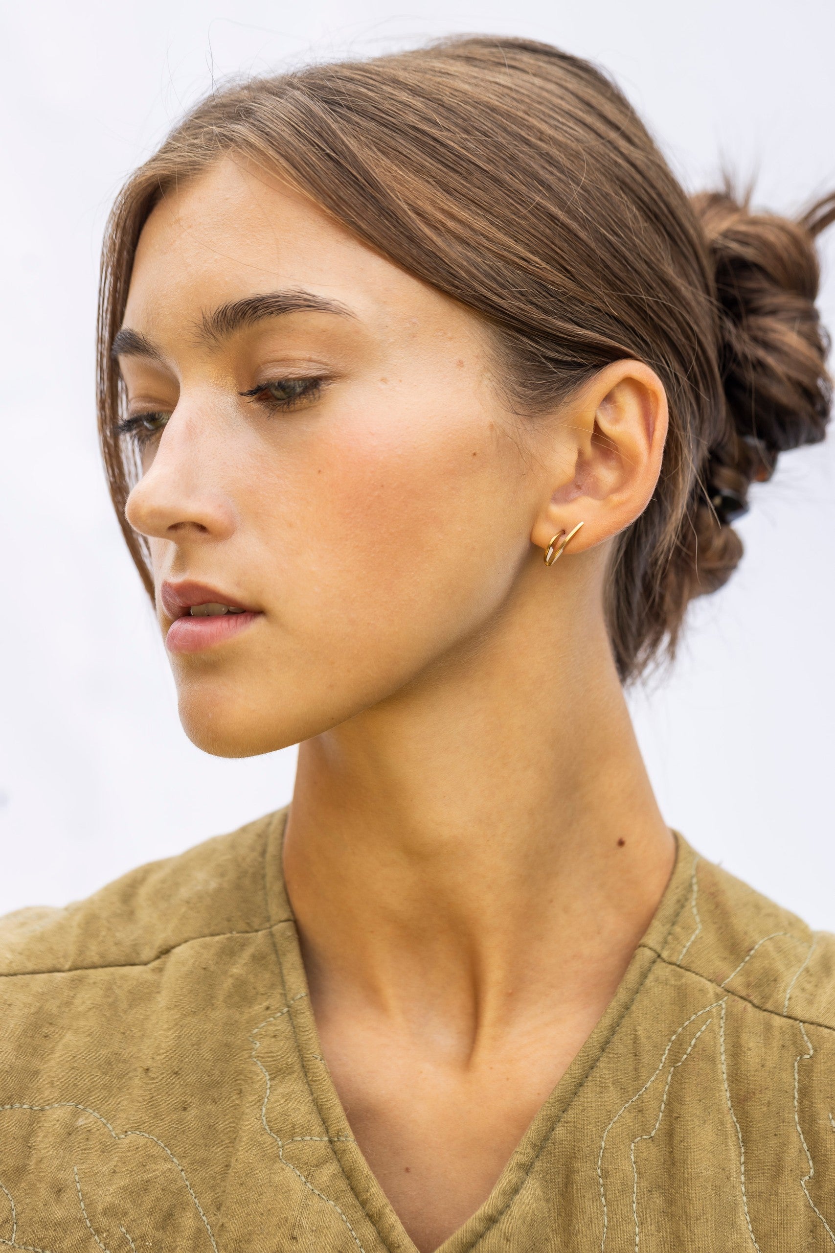 Boucles d'oreilles modèle Alas finition Sunlit, vue détaillée