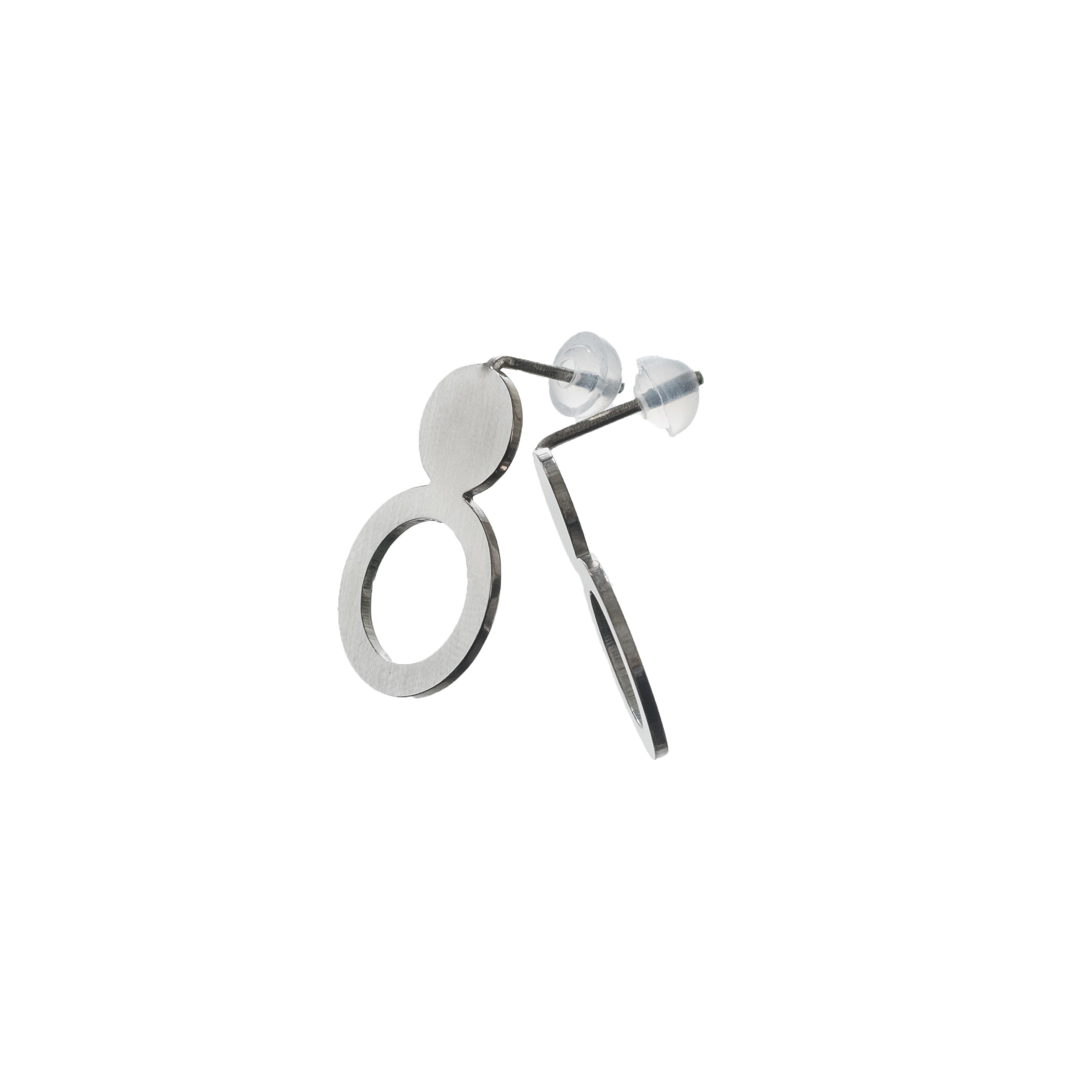 Boucles d'oreilles modèle Arc argent, vue finale