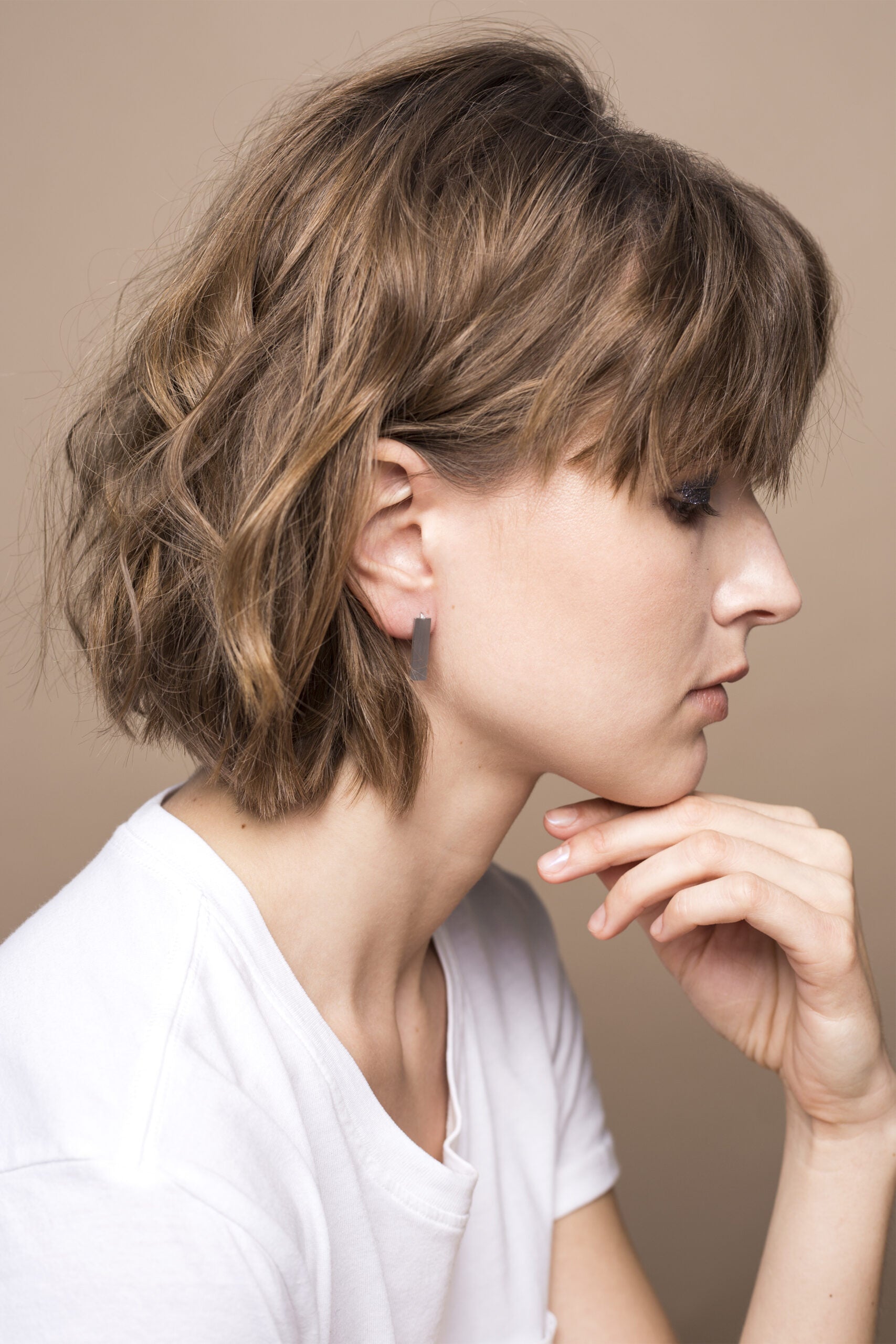 Boucles d'oreilles modèle Corner argent, vue détaillée