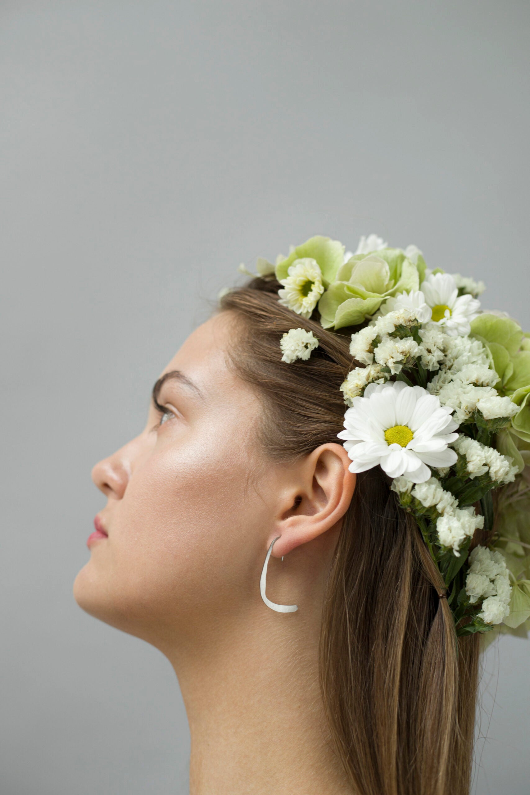 Boucles d'oreilles modèle Curvi, vue verticale