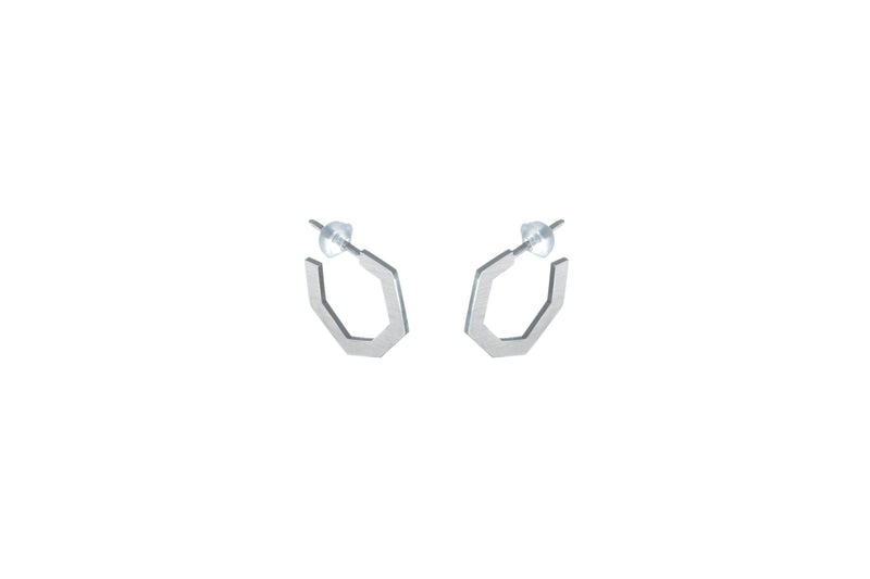Boucles d'oreilles modèle Flecte en acier, vue alternative