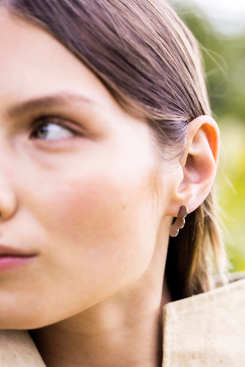 Boucles d'oreilles Lentsius modèle Rubus en acier inoxydable, vue alternative