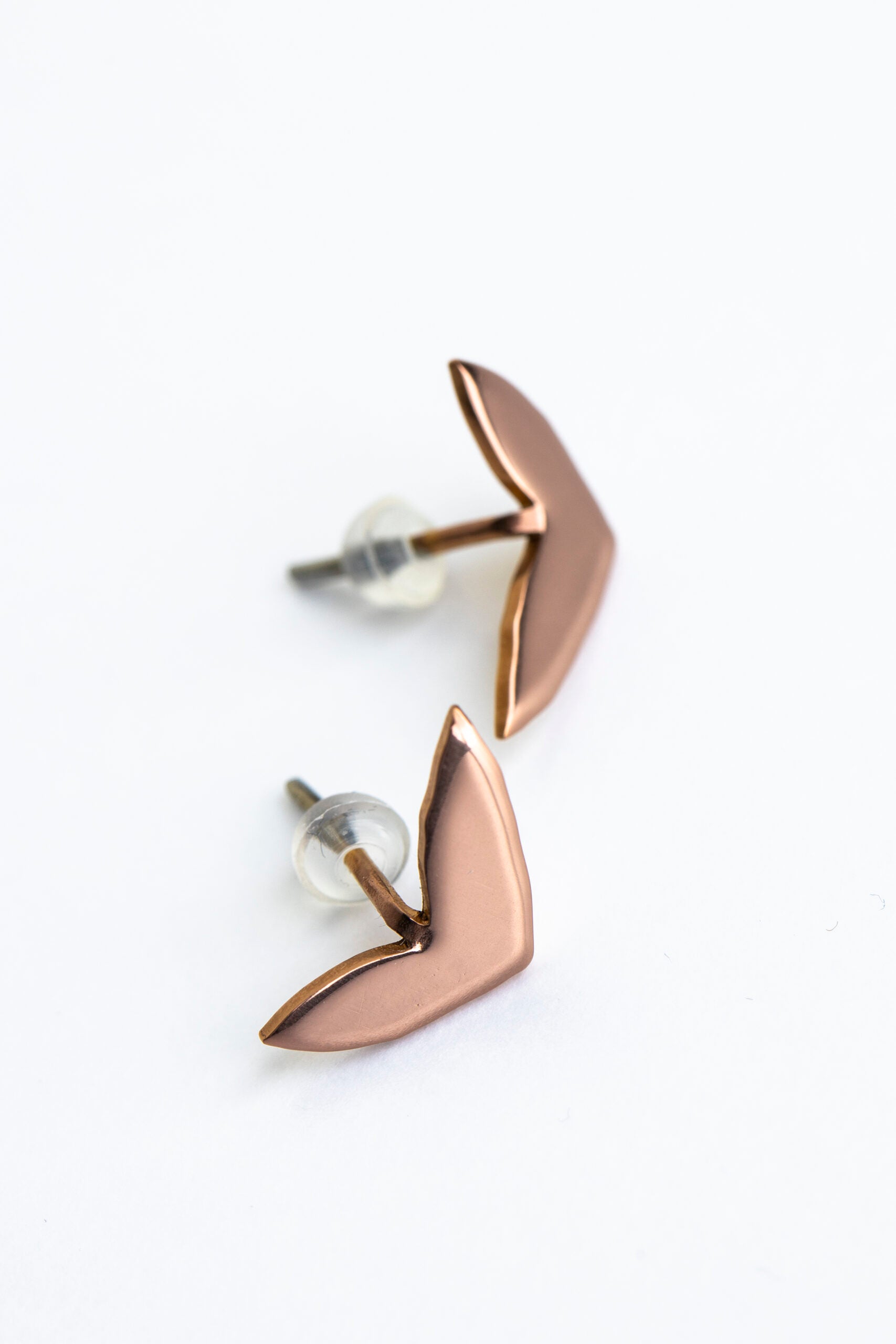 Boucles d'oreilles modèle Vola or rose, vue finale