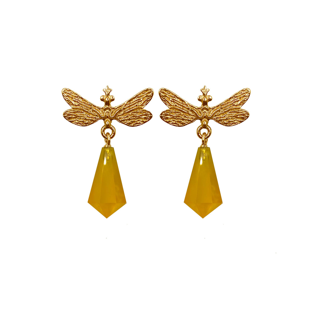 Libellula Yellow Earrings