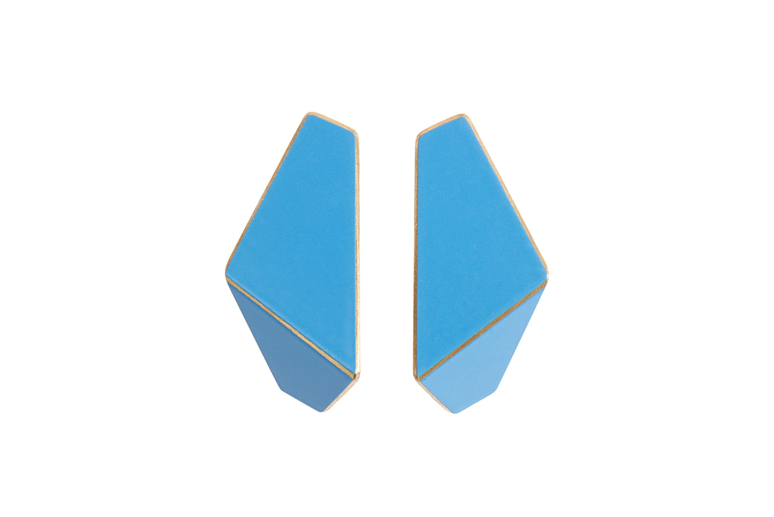 Boucles d'oreilles fines pliées modèle Folded Slim, vue alternative finale