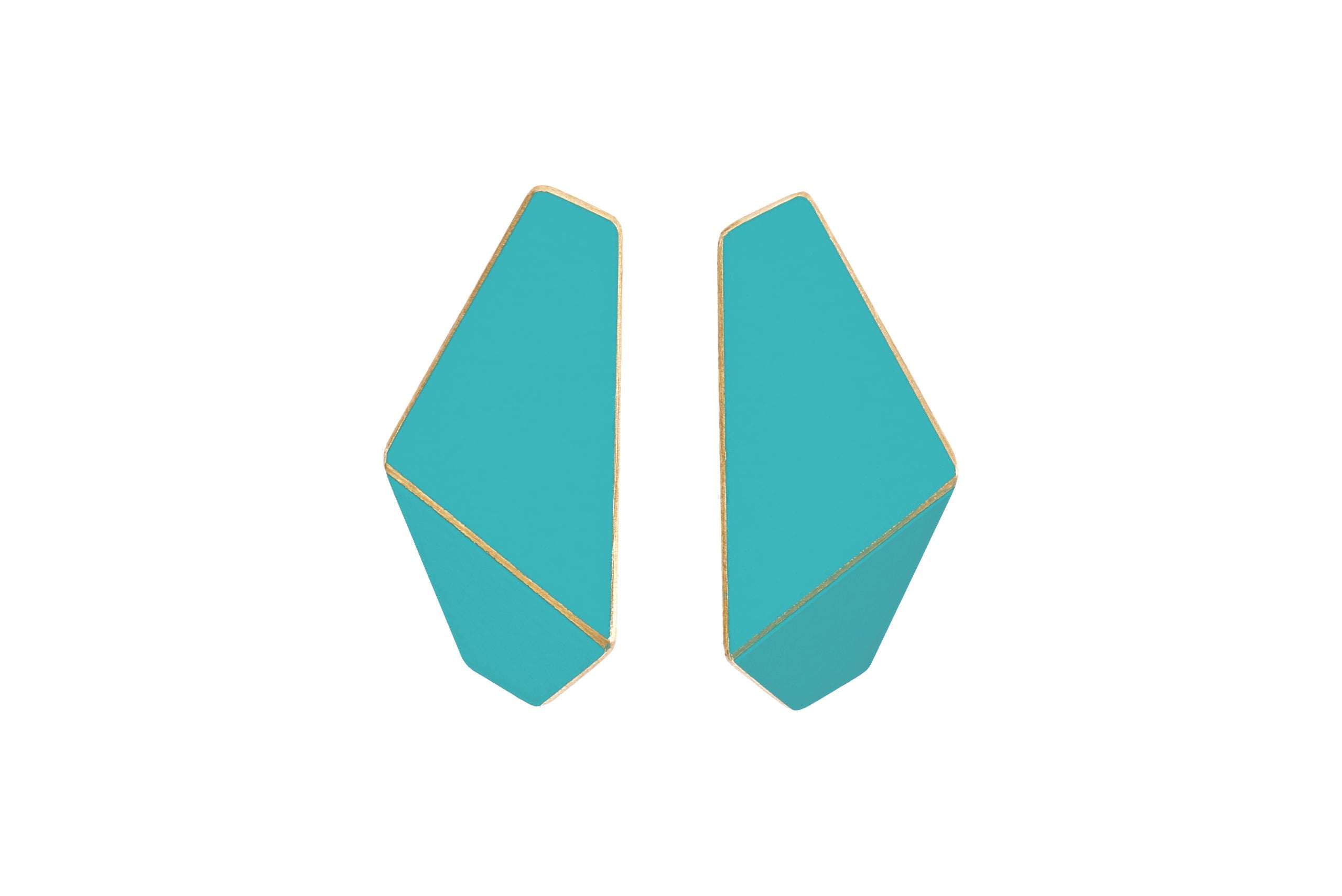 Boucles d'oreilles fines pliées modèle Folded Slim, vue produit finale