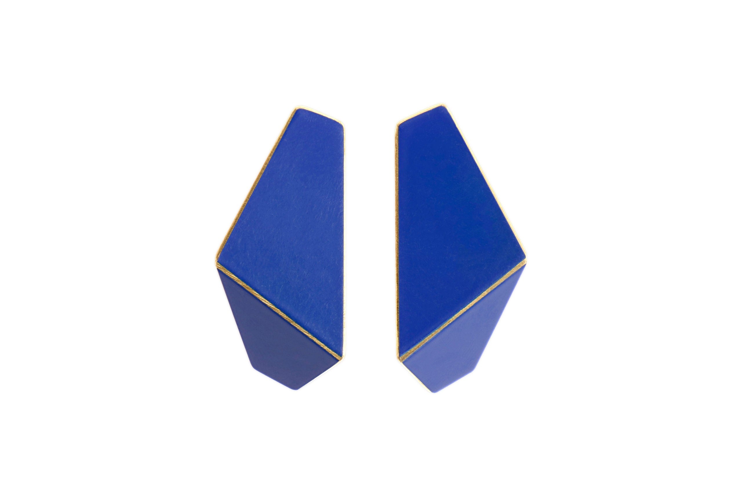 Boucles d'oreilles fines pliées modèle Folded Slim, vue horizontale alternative