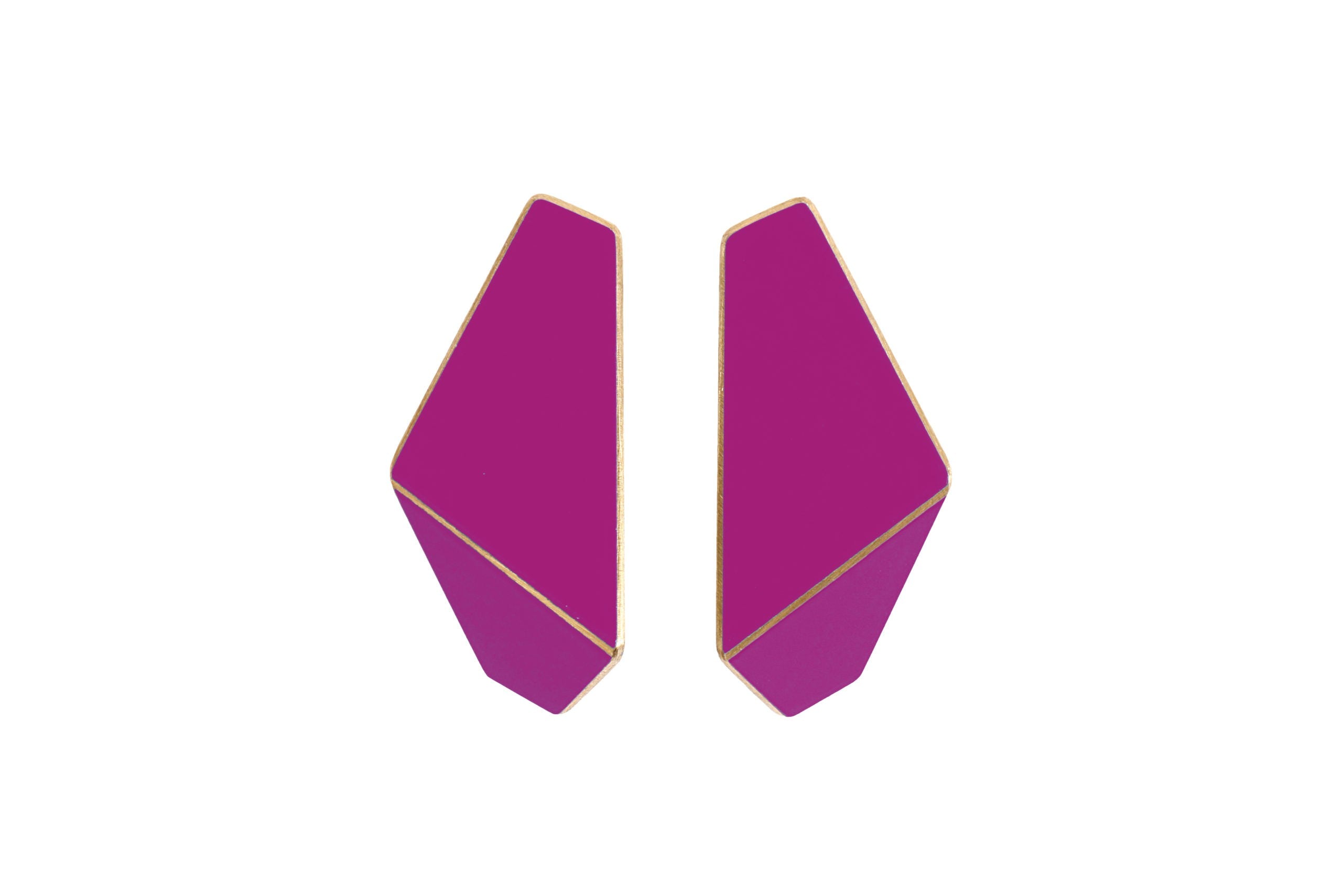 Boucles d'oreilles fines pliées modèle Folded Slim, vue produit alternative