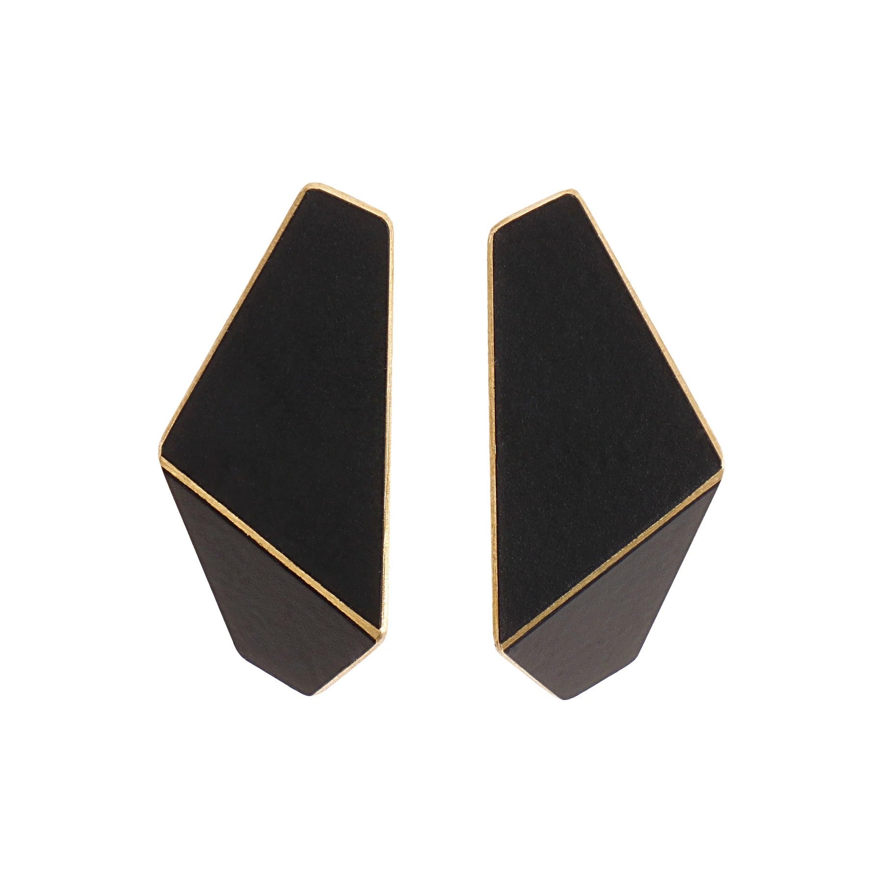 Boucles d'oreilles fines pliées modèle Folded Slim, vue détaillée alternative