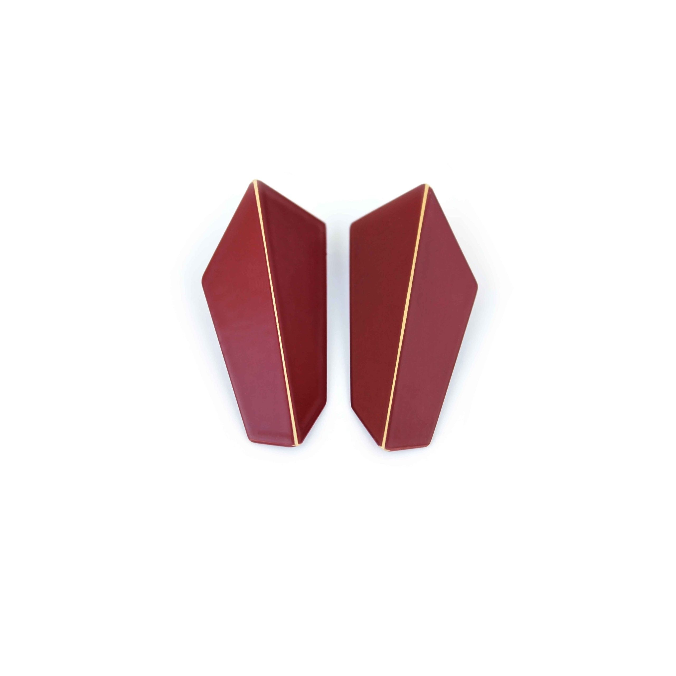 Boucles d'oreilles pliées verticales modèle Folded Vertical, vue alternative finale