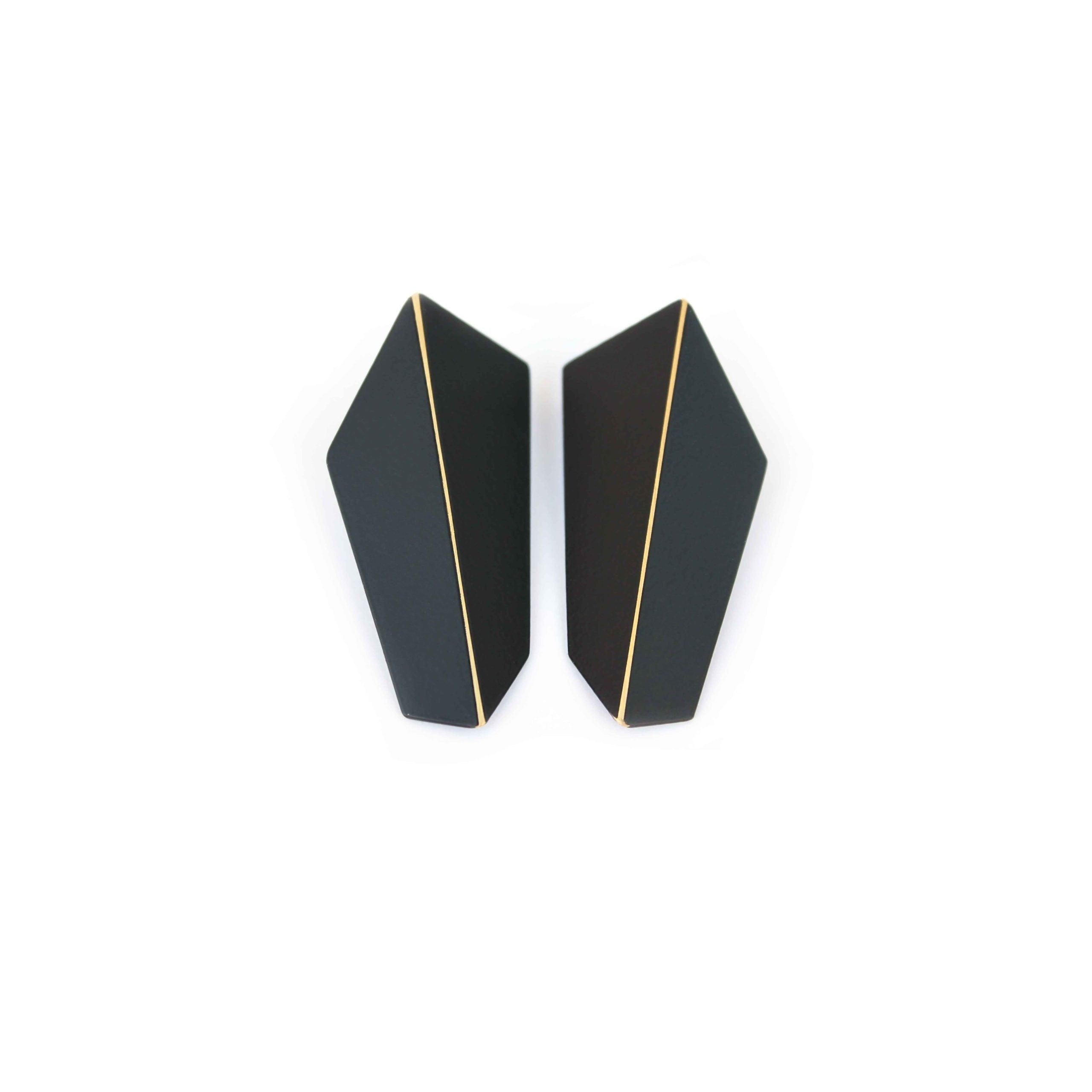 Boucles d'oreilles pliées verticales modèle Folded Vertical, vue produit finale