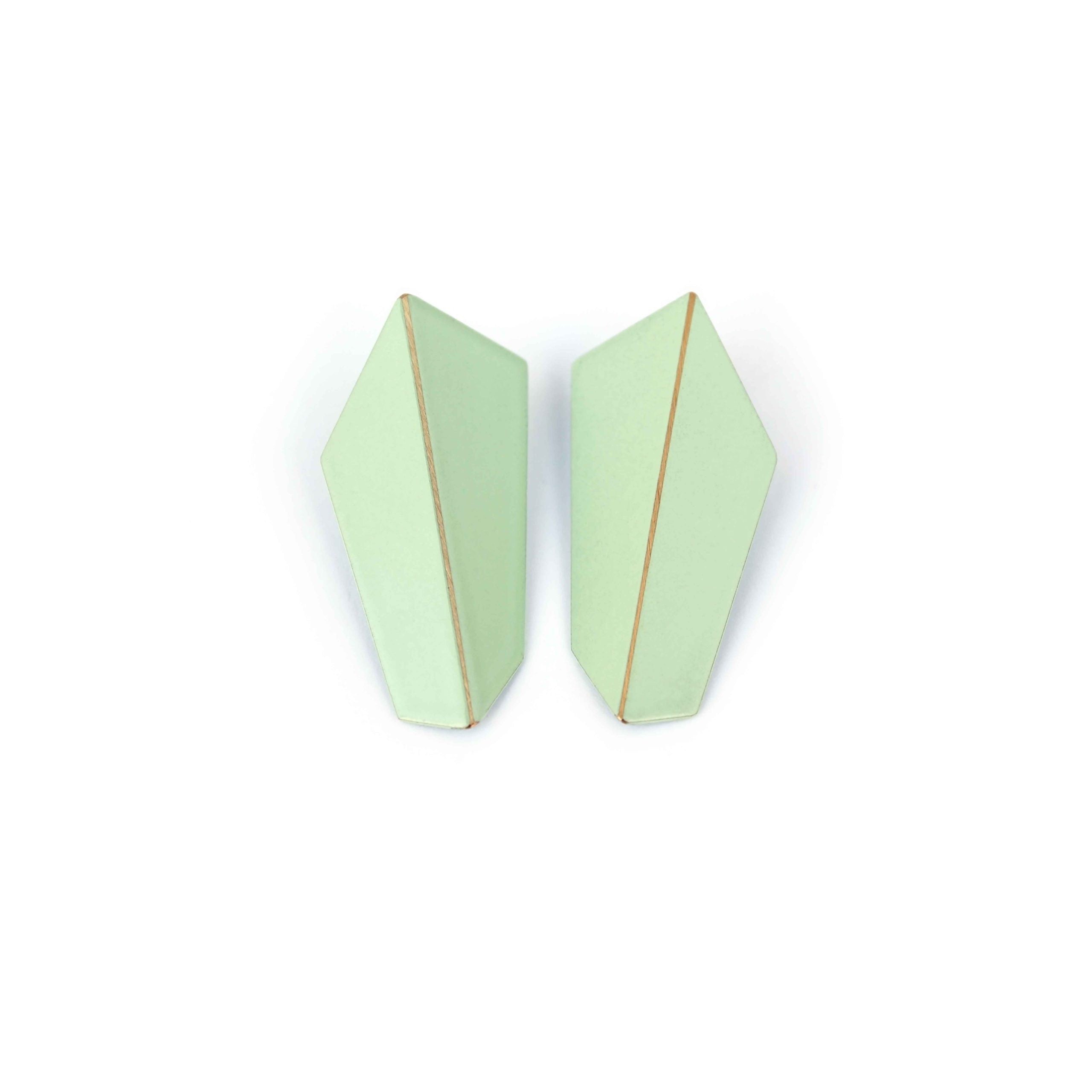 Boucles d'oreilles pliées verticales modèle Folded Vertical, vue verticale alternative