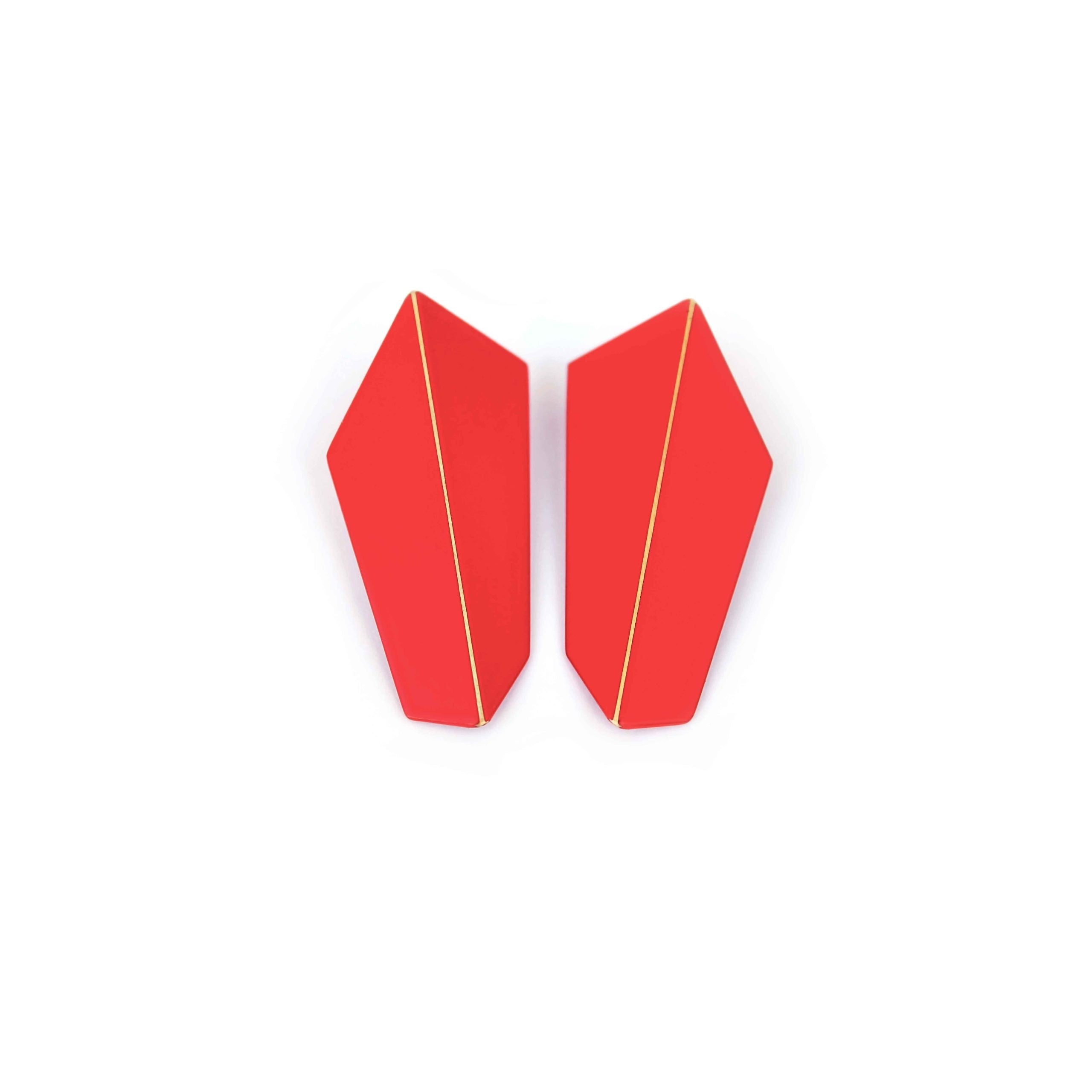 Boucles d'oreilles pliées verticales modèle Folded Vertical, vue produit alternative