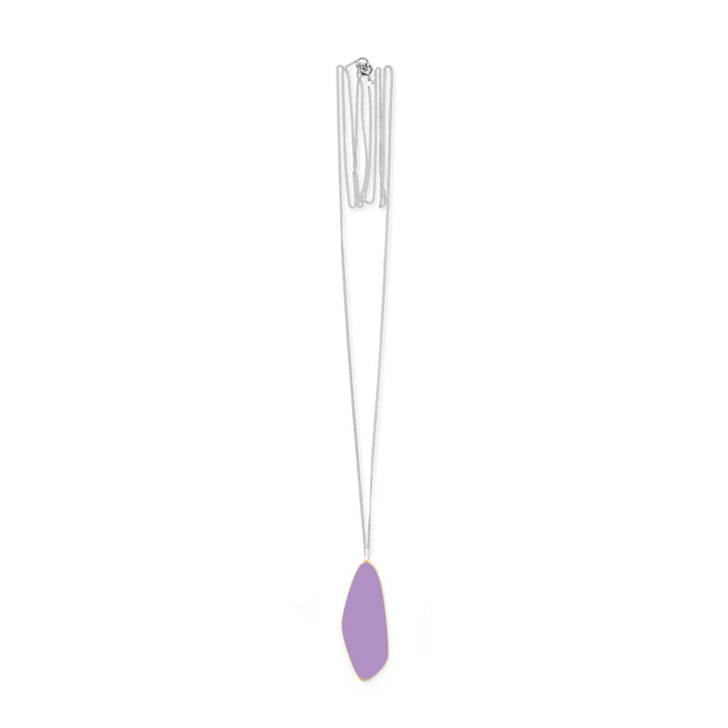 Collier modèle Leaves petite taille bleu lilas, vue alternative