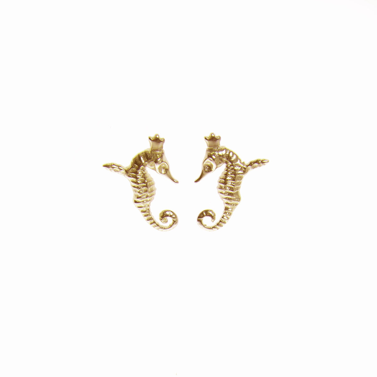 Mini Hippocamp Gold Earrings