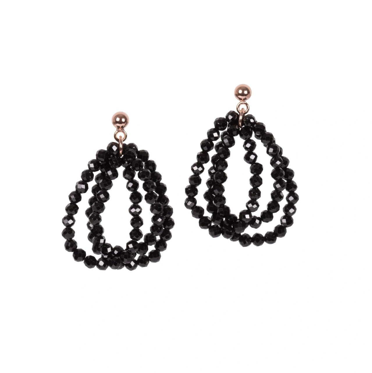 Boucles d'oreilles myamoon modèle Cherie Boho S or rose et argent, vue détaillée