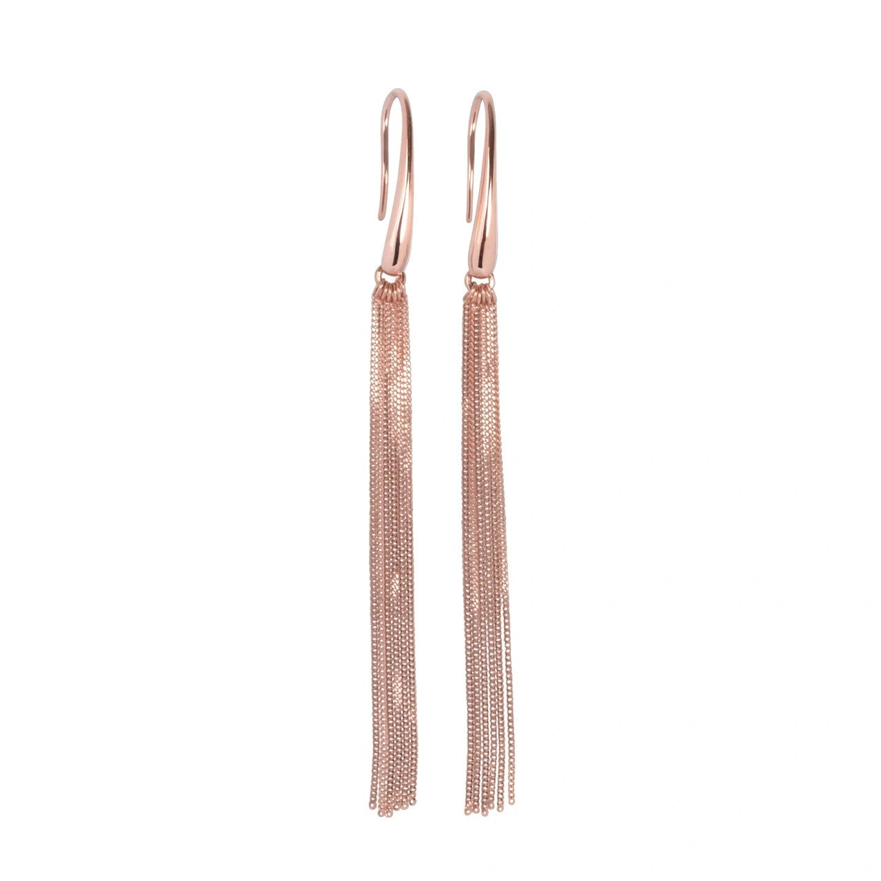 Boucles d'oreilles myamoon modèle Cherie L-Tassel or rose et argent, vue alternative