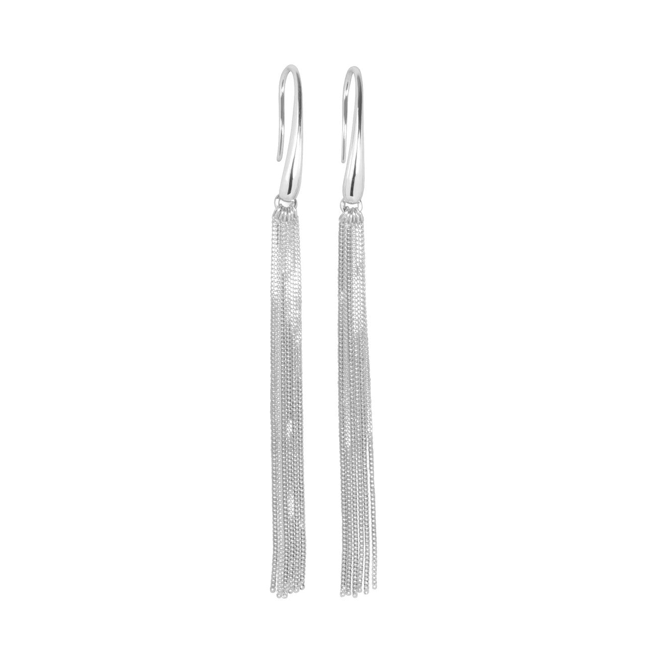 Boucles d'oreilles myamoon modèle Cherie L-Tassel or rose et argent, vue détaillée